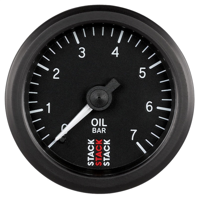 Autometer Stack Instruments 52mm 0-7 BAR M10 (M) Mechanical Oil Pressure Gauge - Black ST3101 ST3101 Photo - Primary