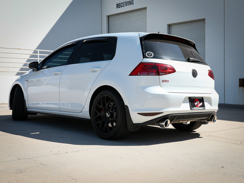 aFe MACHForce XP 3in-2.5in SS Exhaust Cat-Back 15-17 Volkswagen GTI (MKVII) L4-2.0L (t) - Polished 49-36418-P 49-36418-P Photo - Mounted