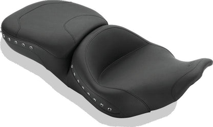 Mustang Motorcycle Mustang 97-07 Harley Rd King, 06-07 Str Glide, 00-05 Eagle Touring 1PC Seat w/Studs - Black 76972 76972 Photo - Primary