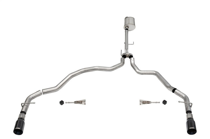 CORSA Performance Corsa 2021-2022 Ford F-150 Regular Cab/ 8in Bed 5.0L V8 Sport Cat-Back Dual Rear Exit-Black PVD 21155BLK 21155BLK Photo - Primary
