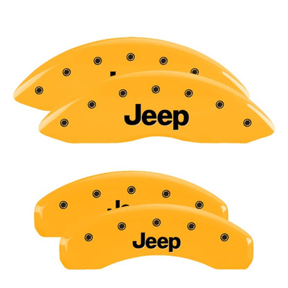 MGP 4 Caliper Covers Engraved Front & Rear Jeep Yellow Finish Black Char 2006 Jeep Commander 42002SJEPYL 42002SJEPYL Photo - Primary
