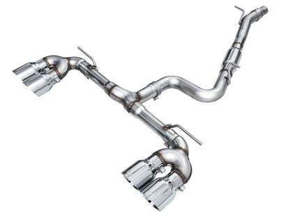 AWE Tuning AWE MK8 Volkswagen Golf R 3in Track Edition Quad Exhaust - Chrome Silver Tips 3020-42658 3020-42658 Photo - Primary