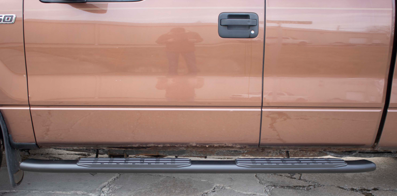 Fishbone Offroad 09-14 Ford F150 Extended Super Cab Oval Side Steps - Black Textured FB21377 FB21377 Photo - lifestyle view