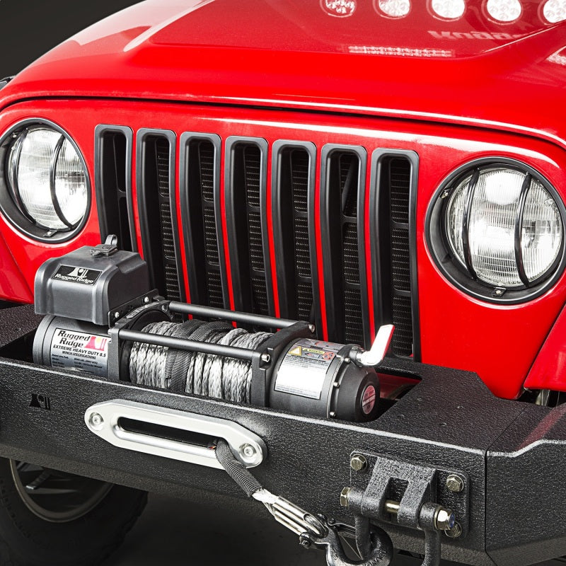 Rugged Ridge Grille Insert Kit, Black; 97-06 Jeep Wrangler TJ 11306.03 Photo - Mounted