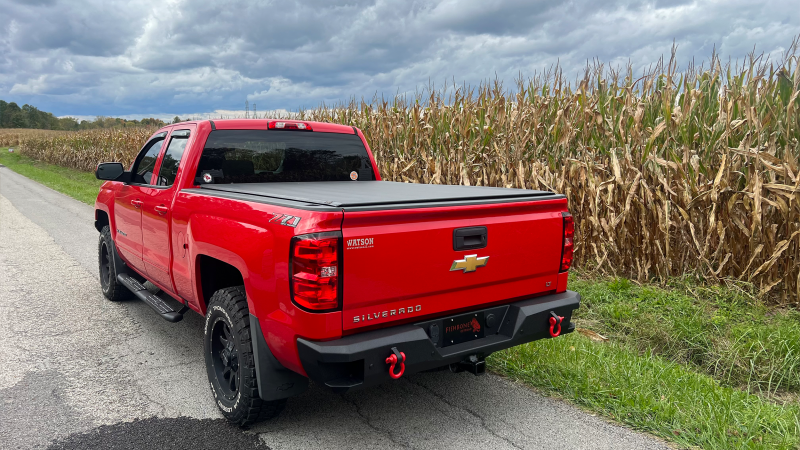 Fishbone Offroad 07-18 Chevrolet Silverado 1500/2500/3500 Double Cab Oval Side Steps -Black Textured FB21382 FB21382 Photo - lifestyle view