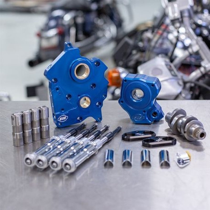 S&S Cycle 2017+ Oil Cooled M8 Models Chain Drive 465C Cam Chest Kit w/ Chrome Pushrod Tubes 310-1003B 310-1003B Photo - Primary