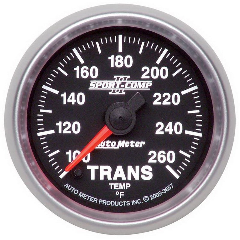 AutoMeter Sport-Comp II 52.4mm 100-260 Deg. F Transmission Temprature Gauge 3657 3657 Photo - Primary