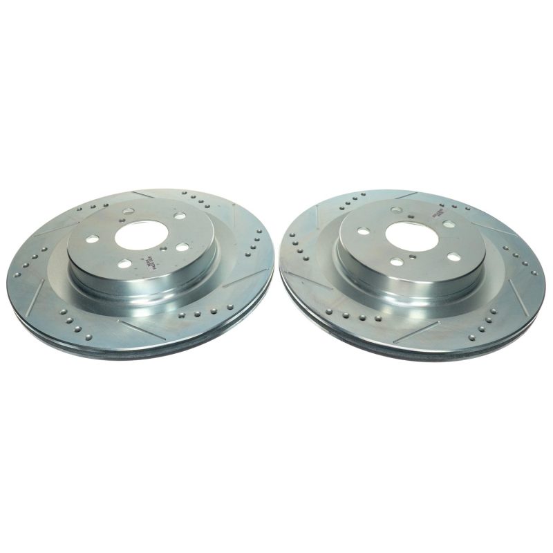 PowerStop Power Stop 21-22 Toyota Sienna Rear Drilled & Slotted Rotor (Pair) JBR1798XPR