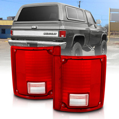ANZO 1978-1991 Chevy Blazer Taillight Red/Clear Lens w/o Chrome Trim Fleetside (OE Replacement) 311317 311317 Photo - lifestyle view