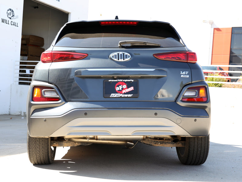 aFe Takeda 2-1/2in 304 SS Axle-Back Exhaust 18-21 Hyundai Kona L4 1.6L (t) 49-37017 49-37017 Photo - Mounted