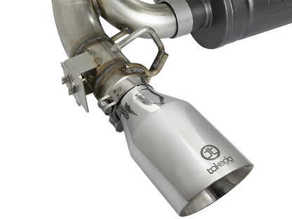 aFe Takeda 3in 304 SS Cat-Back Exhaust w/ Polished Tip 16-18 Ford 49-33103-P Photo - Unmounted