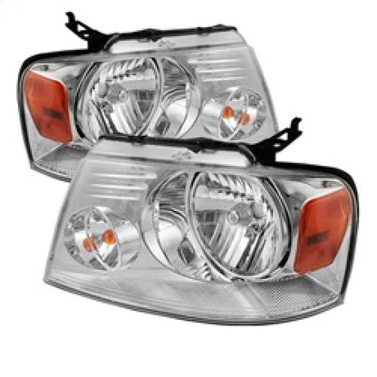 SPYDER Xtune Ford F150 04-08 Amber Crystal Headlights Chrome HD-JH-FF15004-AM-C 5069825 5069825 Photo - Primary