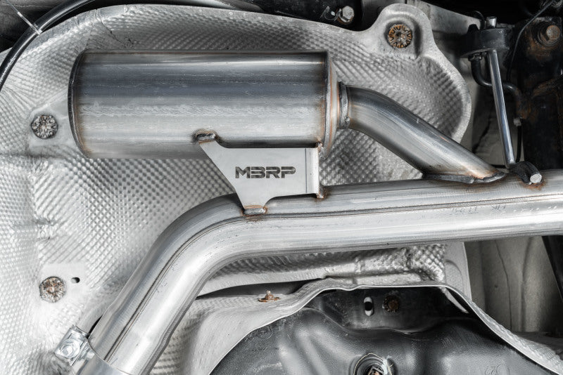 MBRP 15-17 VW 2.0L Turbo Golf GTI MK7 3in T304 Cat Back Exhaust w/ Dual Split Rear Exit S46063CF S46063CF Photo - Close Up