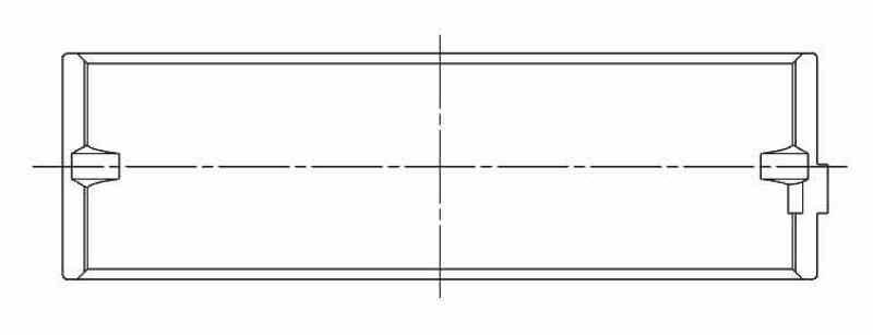 ACL **Coated** Ford Prod. V8 351C Race Series Engine Crankshaft Main Bearing Set 5M1010HC-001 5M1010HC-001 Technical Drawing