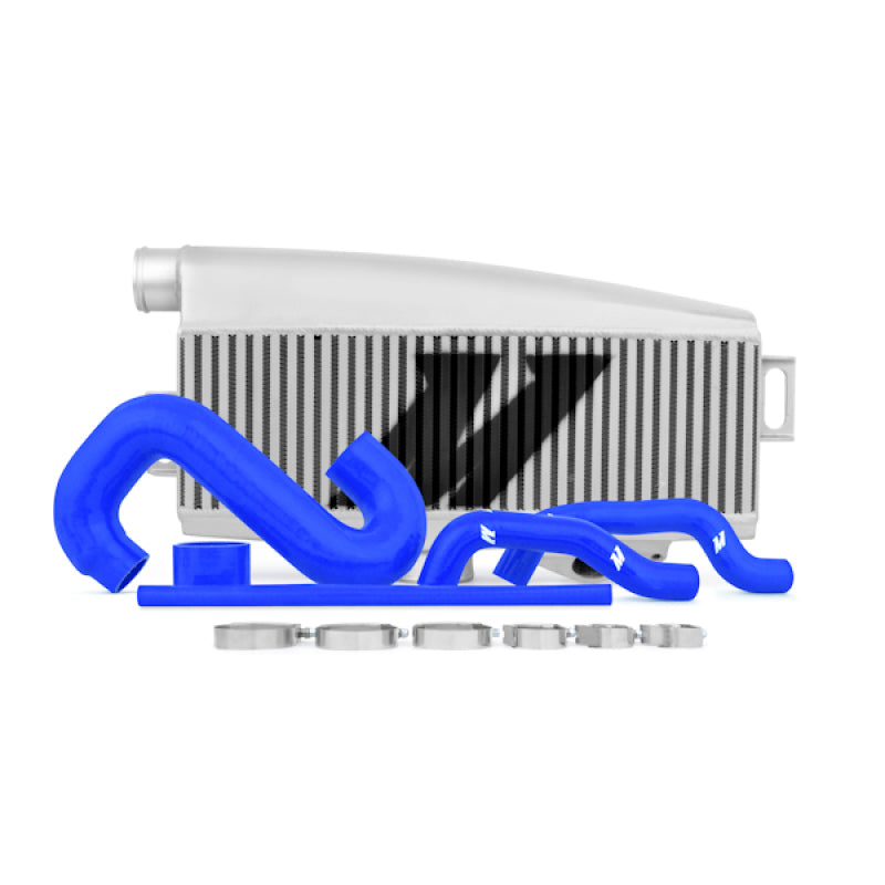 Mishimoto Top Mount Intercooler Kit-Silver Cooler Blue Hoses 02-07 WRX/STI MMTMIC-WRX-01SLBL Photo - Primary