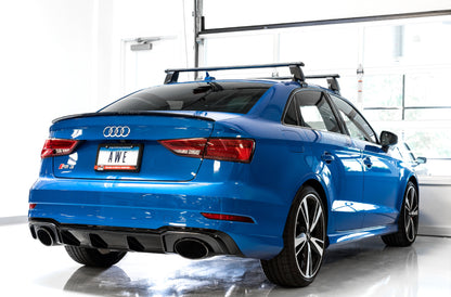 AWE Tuning 17-19 Audi RS3 8V Track Edition Exhaust - Diamond Black Tips RS-Style Tips 3020-33064 3020-33064 Photo - Mounted
