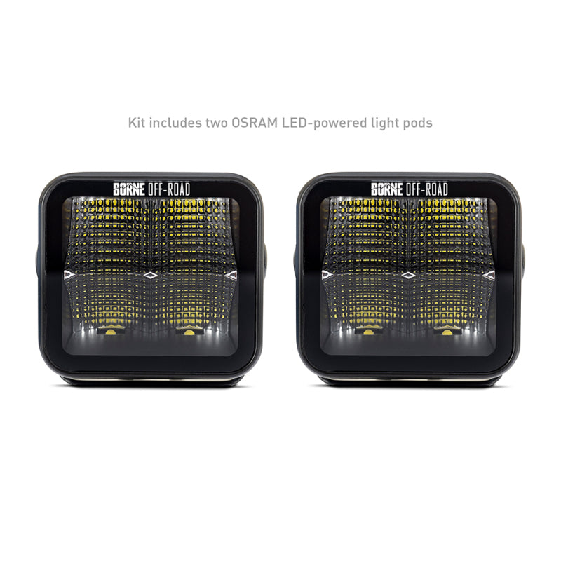 Borne Off-Road Light Pods (Kit of 2) 3x3 Flood BNLT-LP33-2F BNLT-LP33-2F Photo - Primary