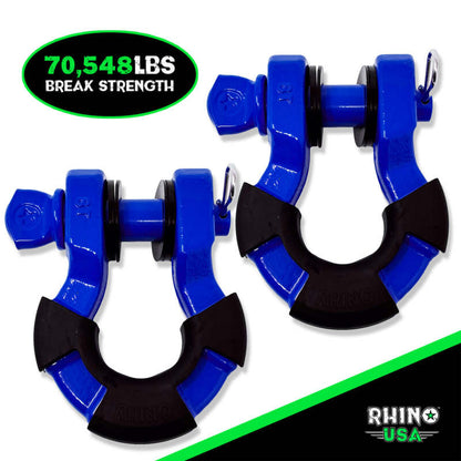 Rhino USA 8T Super Shackle 2-Pack (Blue) SUPERSHACK-BLU SUPERSHACK-BLU Photo - Primary