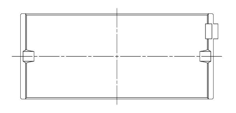 ACL 68-74 Nissan L16E/L18E 1595cc/1770cc 4cyl 0.25 Oversized High Performance Main Bearing Set 5M1172H-.25 5M1172H-.25 Technical Drawing