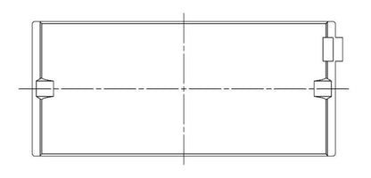 ACL 68-74 Nissan L16E/L18E 1595cc/1770cc 4cyl 0.025 Oversized High Performance Main Bearing Set 5M1172H-.025 5M1172H-.025 Technical Drawing