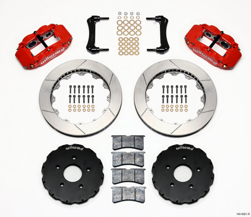 Wilwood Fnsl6R Front Hat Kit, 13.06", Red, 2005-Up Corvette C6 140-8921-R Photo - Primary