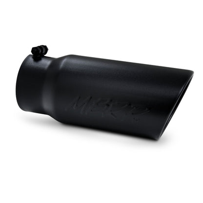 MBRP Tip 5in O.D. Angled Roll ed End  4in inlet MBRT5051BLK T5051BLK Photo - Primary