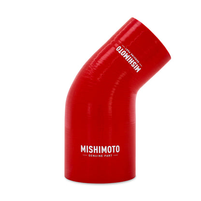 Mishimoto Silicone Reducer Coupler 45 Degree 2.5in to 3in - Red MMCP-R45-2530RD MMCP-R45-2530RD Photo - Primary