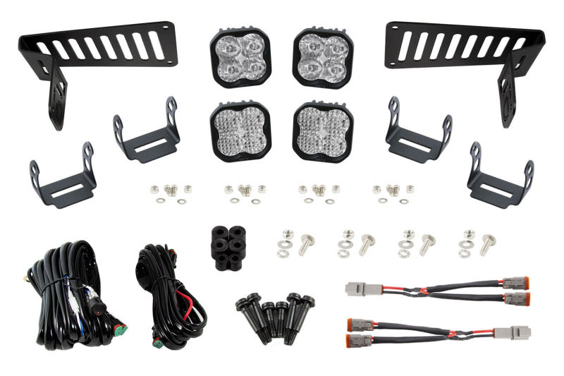 Diode Dynamics 18-21 Jeep JL Wrangler/Gladiator SS3 Cowl LED Bracket Kit - White Pro DD6554 DD6554 Photo - Primary