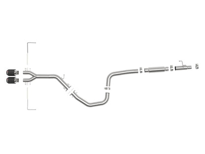 aFe Takeda Exhaust Cat-Back 19-20 Hyundai Veloster 304SS Carbon Fiber Dual Tips Exhaust 49-37011-C 49-37011-C Photo - Close Up
