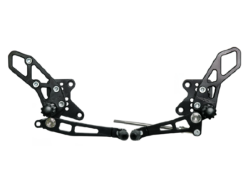 Vortex Racing 08-13 Kawasaki EX250 Ninja,13-17 EX300 Ninja Adjustable Rearsets- Black RS424K RS424K Photo - Primary
