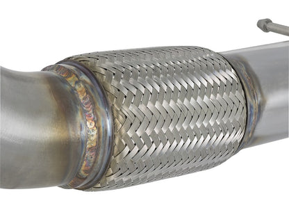 aFe Twisted Steel 3" Rear Down-Pipe/Mid-Pipe 17-18 Honda Civic Type R 2.0L 49-36617 Photo - Unmounted