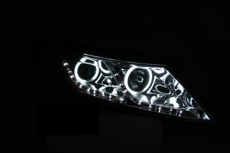 Anzo 2011-2013 Kia Optima Projector Headlights w/ Halo Chrome (CCFL) 121459 Photo - Unmounted