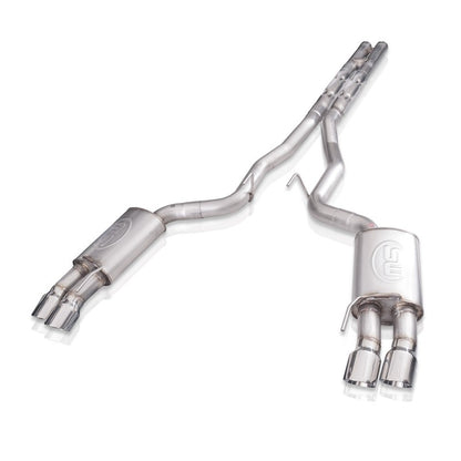 Stainless Works 18+ Ford Mustang GT 3in Legend 304SS Catback w/ H-Pipe Quad Polished Tips (No Valve) M18CBHPCL M18CBHPCL Photo - Primary