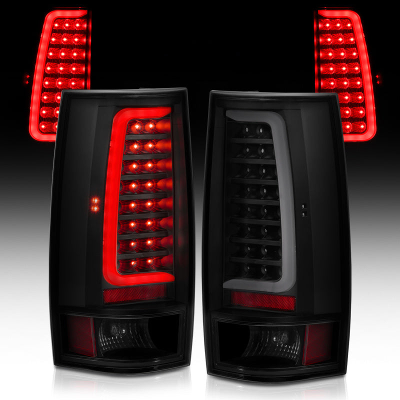 ANZO 2007-2014 Chevy Tahoe LED Taillight Plank Style Black w/Smoke Lens 311322 311322 Photo - Unmounted