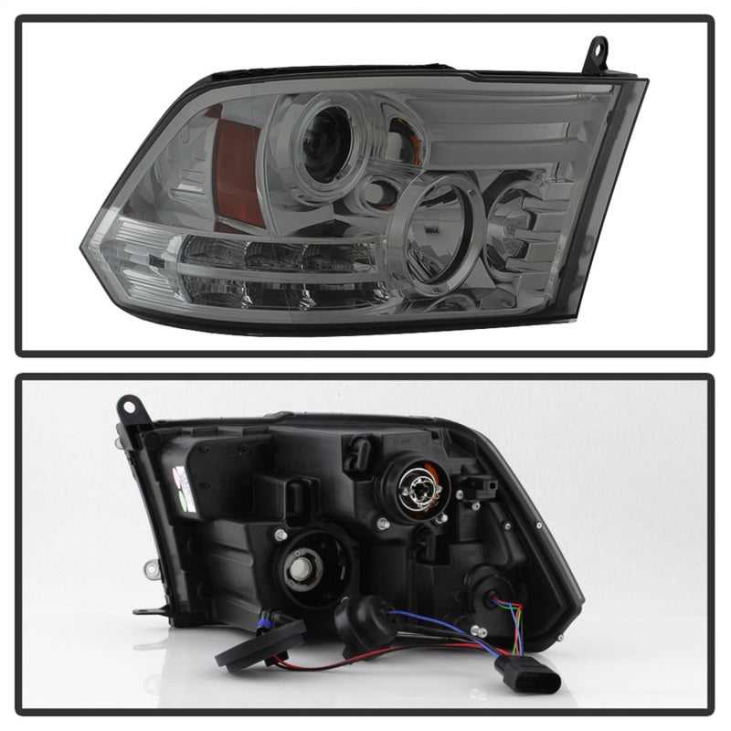 Spyder Dodge Ram 13-15 Projector Headlights Light Bar DRL Smoke PRO-YD-DR13-LBDRL-SM 5081735 5081735 Photo - Unmounted