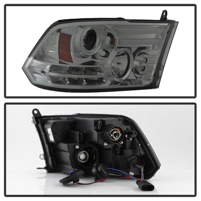 Spyder Dodge Ram 13-15 Projector Headlights Light Bar DRL Smoke PRO-YD-DR13-LBDRL-SM 5081735 5081735 Photo - Unmounted