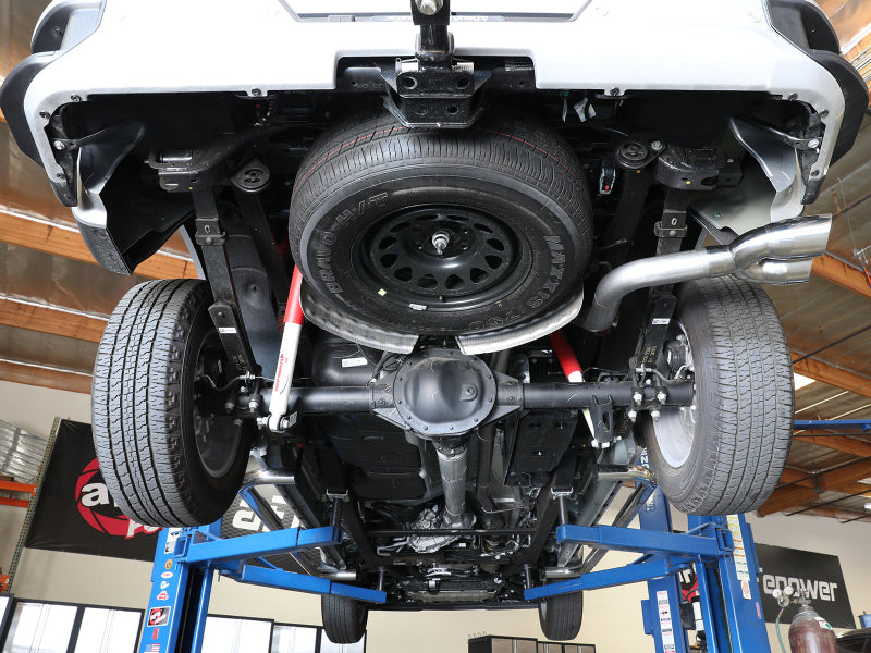 aFe Rebel XD Series 3 IN 304 Stainless Steel DPF-Back Exhaust w/Dual Polished Tips 49-34145-P 49-34145-P Photo - Mounted