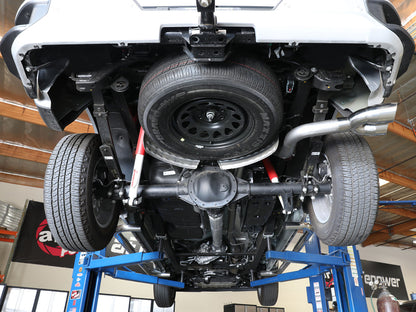 aFe Rebel XD Series 3 IN 304 Stainless Steel DPF-Back Exhaust w/Dual Polished Tips 49-34145-P 49-34145-P Photo - Mounted
