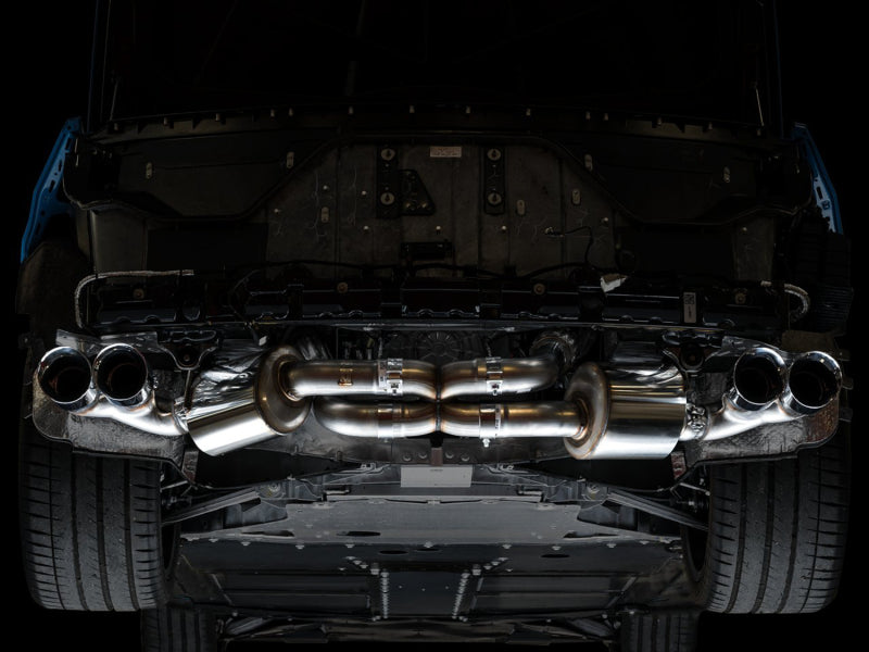 AWE Tuning 2020 Chevrolet Corvette (C8) Touring Edition Exhaust - Quad Chrome Silver Tips 3015-42151 3015-42151 Photo - Mounted