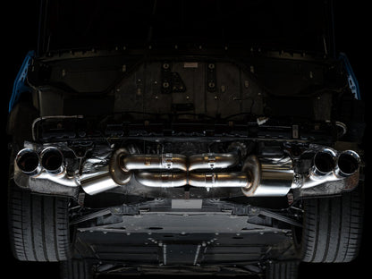 AWE Tuning 2020 Chevrolet Corvette (C8) Touring Edition Exhaust - Quad Chrome Silver Tips 3015-42151 3015-42151 Photo - Mounted