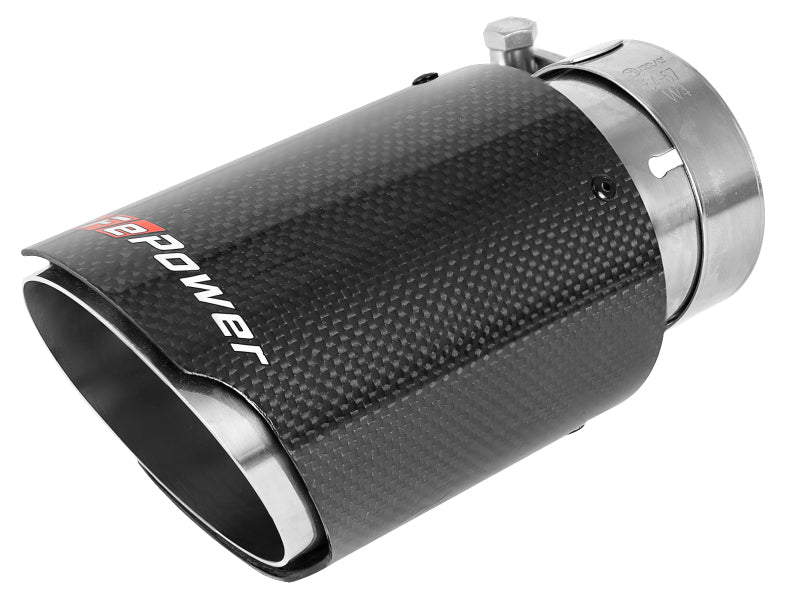 aFe 18-20 Audi RS5 Coupe MACH Force-Xp 3in to 2.5in 304 SS Axle-Back Exhaust System-Quad Carbon Tips 49-36427-C 49-36427-C Photo - Close Up