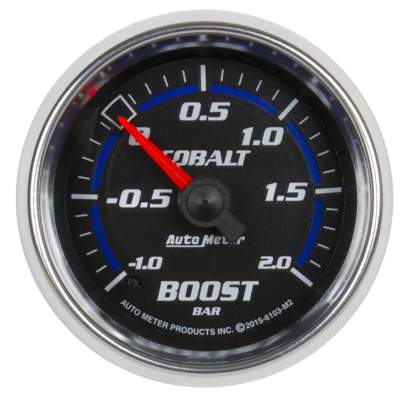 Autometer Cobalt Gauge Vac/Boost 2 1/16in -1 - +2 Bar Mechanical Cobalt 6103-M2 6103-M2 Photo - Primary