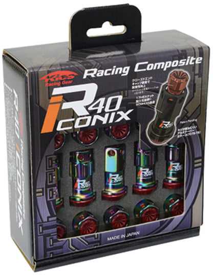 Project Kics 16+4 Locks Neocro R40 Iconix W/ Plastic Cap (Black) - 12X1.25 WRIF13NK WRIF13NK User 1