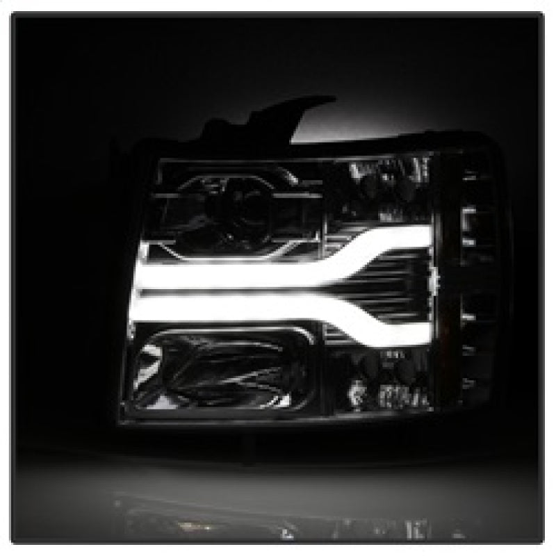 Spyder Chevy Silverado 1500 07-13 Version 3 Projector Headlights - Chrome PRO-YD-CS07V3-LBDRL-C 5083616 5083616 Photo - Unmounted