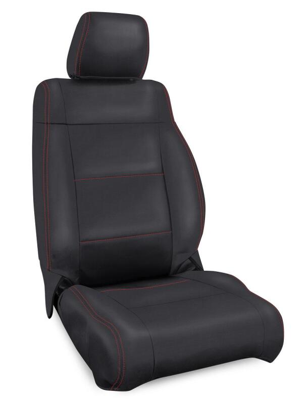 PRP Seats PRP 07-10 Jeep Wrangler JK Front Seat Covers/2 door or 4 door (Pair) - Black with Red Stitching B016-01 B016-01 Photo - Primary