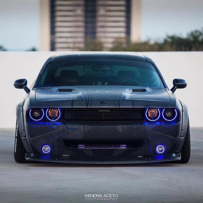 ORACLE Lighting Oracle 08-14 Dodge Challenger Dynamic Surface Mount Headlight/Fog Light Halo Kit COMBO - ColorSHIFT 1458-332 1458-332 Photo - lifestyle view
