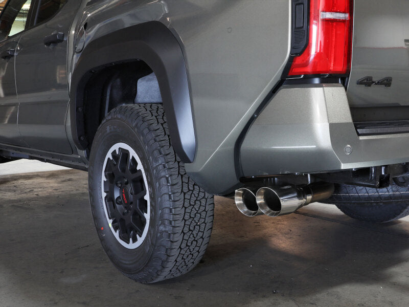 aFe 2024 Toyota Tacoma L4 2.4L Vulcan Series 2.5-3in 304 SS Steel Cat-Back Exhaust w/Polished Tips 49-36074-P 49-36074-P Photo - Mounted