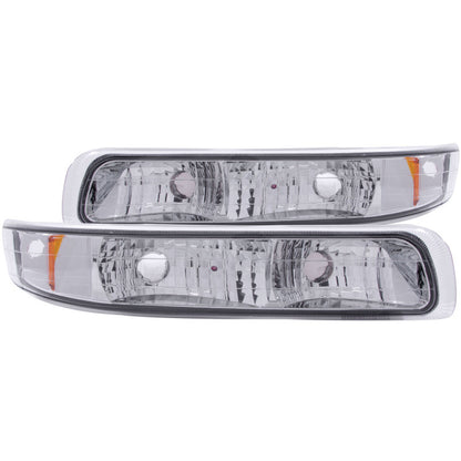 Anzo 1999-2002 Chevrolet Silverado 1500 Euro Parking Lights Chrome w/ Amber 511064 Photo - Primary