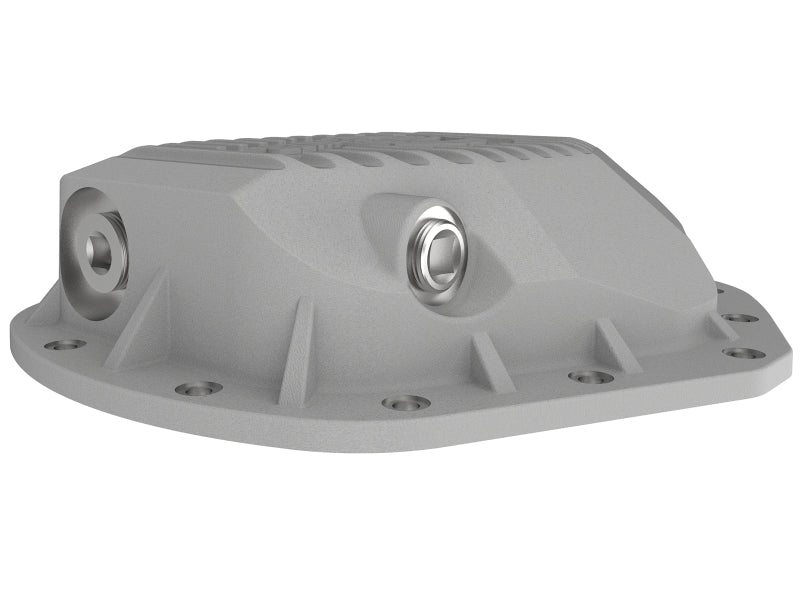 aFe Street Series Rear Differential Cover Raw w/ Machined Fins 01-18 GM Diesel Trucks V8-6.6L (td) 46-71060A 46-71060A Photo - Unmounted