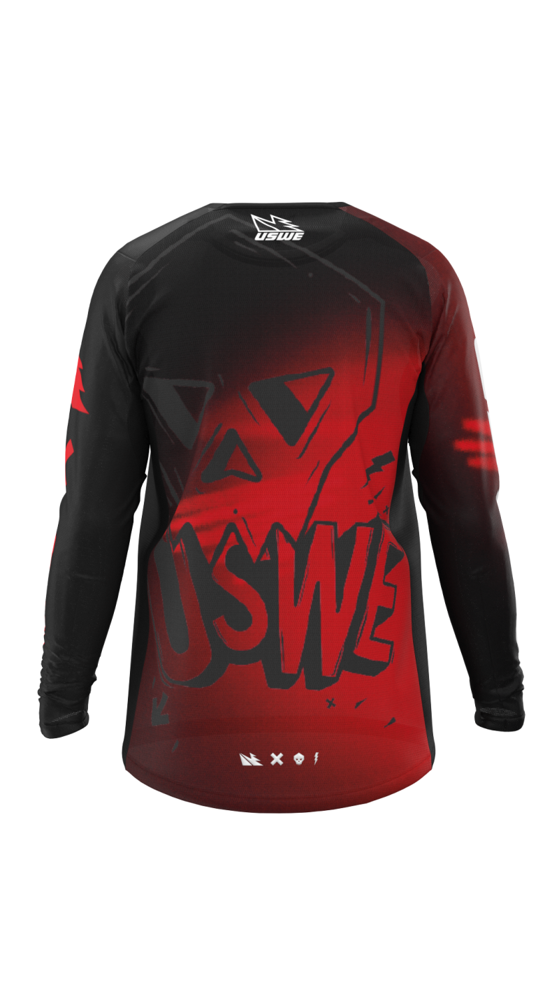 USWE Kalk Cartoon Off-Road Jersey Flame Red - Medium 80951041400105